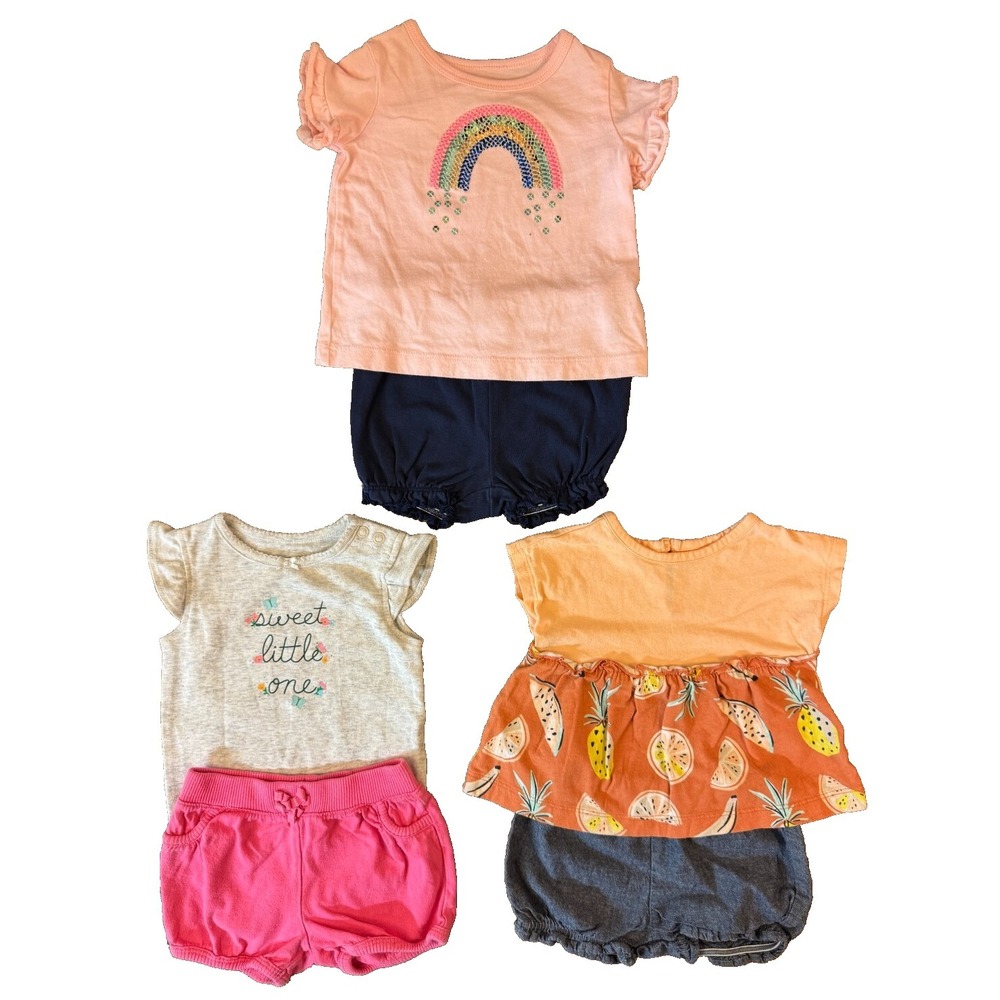 Baby Girl Clothes Lot 6 Months Shorts Shirts Summer Outfits Bundle Lot Sweet One